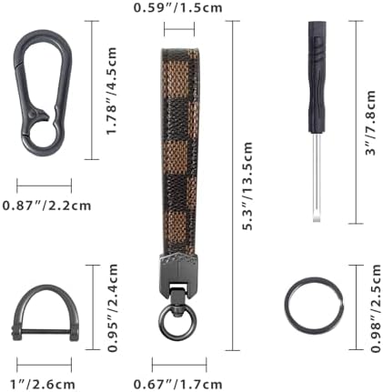 OHKYOOT Leather Car Keychain for Home Car Keys