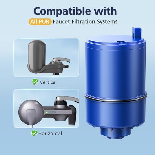 6 Pack Water Filter Replacement Compatible with All PUR®, PUR® PLUS Faucet
