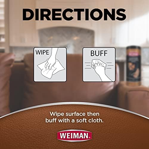 Weiman Leather Cleaner, Conditioner & Protector, 4 Pack, Car Interior