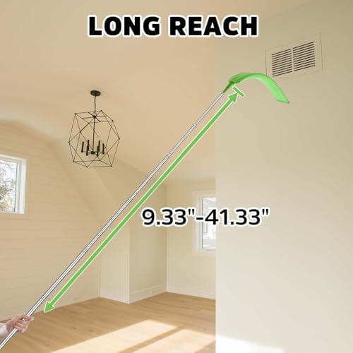 Retractable Gap Dust Cleaner Under Appliance Cleaning Tool, Bafezoze Flat Duster for Under Refrigerator Fridge Stove Couch Bed, Skinny Thin Duster for Tight Spaces