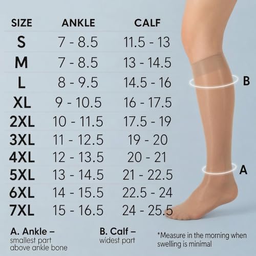 ABSOLUTE SUPPORT Sheer Womens Compression Socks 15-20 mmHg