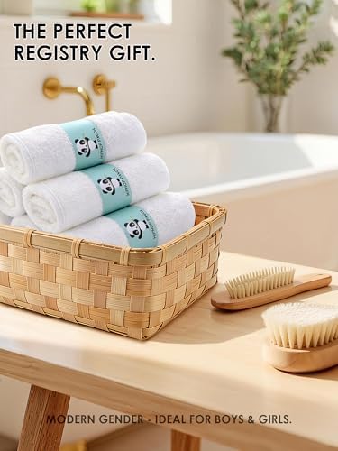 HIPHOP PANDA Ultra Soft Baby Washcloths, 2-Layer Absorbent Wash Cloths