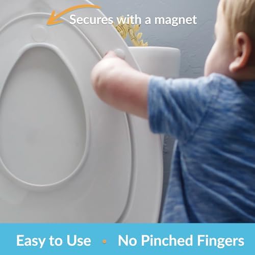 Mayfair NextStep2 Toilet Seat with Built-In Potty Training Seat, Slow-Close, Removable that will Never Loosen, Elongated, White