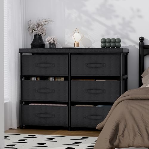 PPN 6 Drawer Fabric Dresser Storage Tower for Bedroom Entryway Dorm Closet