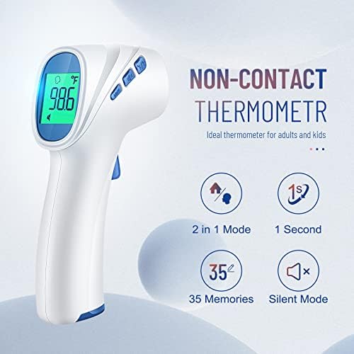 Forehead Thermometer for Adults and Kids, Non Contact, Fast Accurate Result