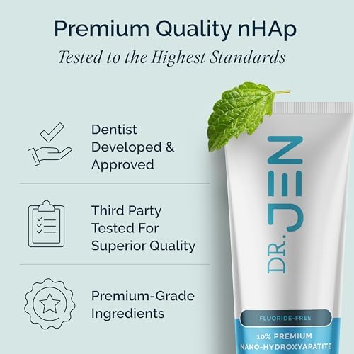 Dr. Jen Fluoride Free Toothpaste with 10% Premium Nano Hydroxyapatite