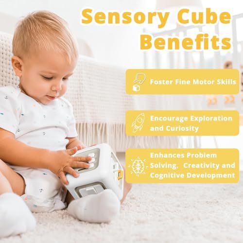SOCBTNSO Montessori Busy Cube Travel Toy for Toddlers
