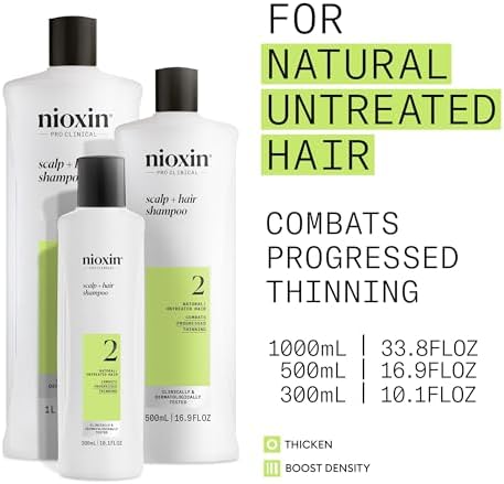NIOXIN System 2 | Scalp Care | Shampoo | Hair Thickening | For Natural Hair