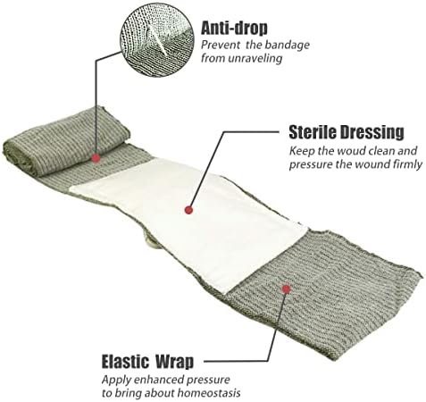 RHINO RESCUE 6" Israeli Emergency Bandage, Tactical IFAK Dressing 2PC
