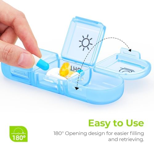 AUVON Weekly Pill Organizer 3 Times a Day, Color-Coded for Easy Tracking