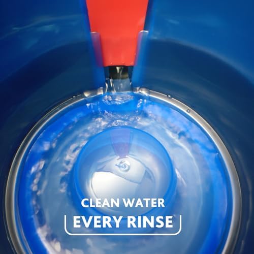 O-Cedar RinseClean Spin Mop & Bucket System + 2 Extra Mop Heads| Clean with Clean Water | Removes 99% of Bacteria