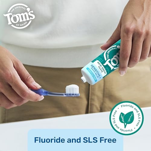 Tom's of Maine Rapid Relief and Sensitive Toothpaste, Mint, 3 Pack, 4.5 oz