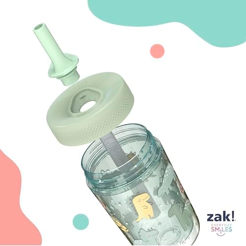 Zak Designs Barnyard Harvest Capri 9oz Leak-Proof Toddler Cups, 2-Pack