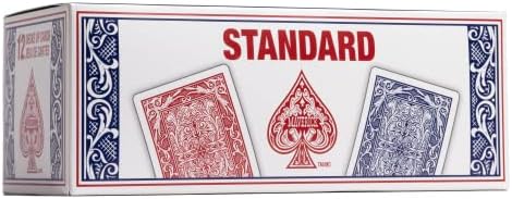 Maverick Playing Cards 12 Pack, Standard Index, Bulk Red and Blue Decks
