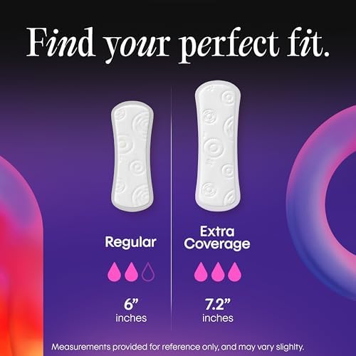 Kotex Flat Liners, Light Absorbency, Extra Coverage, 104 Count