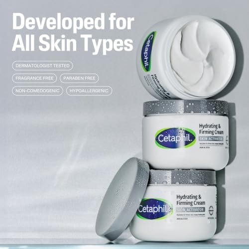 Cetaphil Skin Activator Firming Body Cream, AHA + CICA, 12oz