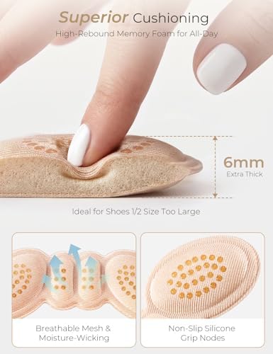 Heel Pads for Shoes that are Too Big, 4 Pairs