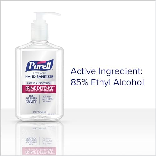 Purell Prime Defense Hand Sanitizer Gel Pump Bottle 4ct x 12oz, 3699-06-EC2