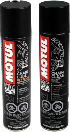 Motul Chain Care Set – Chain Cleaner (C1) & Chain Lube Off-Road (C3)