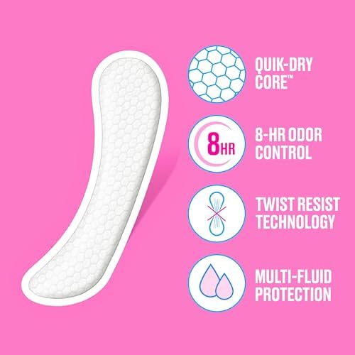 Carefree Light Panty Liners, Extra Long, Wrapped, Unscented, 93 ct