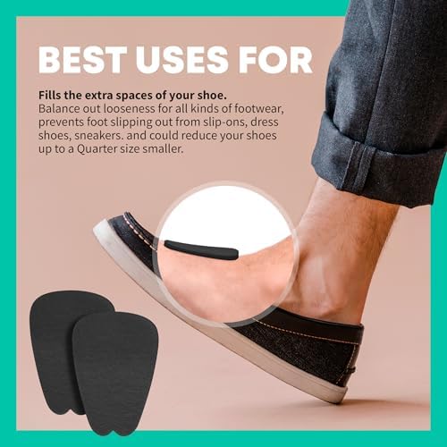 COMFWALK Felt Tongue Pads for Shoes - Soft Self-Adhesive Shoe Inserts