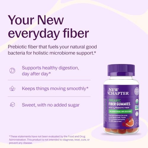 New Chapter Organic Prebiotic Fiber Gummies, 60 Gummies