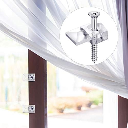 Blulu 20 Pack Glass Mirror Holder Clips for Wall Mounting