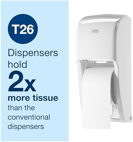 Tork High-Capacity Toilet Paper Roll White T26, 36 x 1000, 110292A