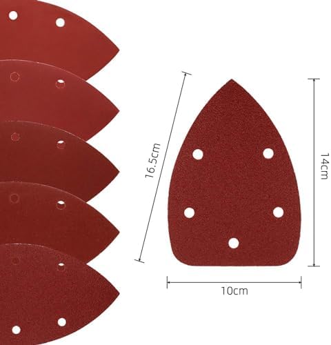 Coceca Mouse Detail Sander Sandpaper Sanding Paper Assorted Sanding Pads 40 80 120 180 240 Grits (50pcs Mouse Sandpaper)