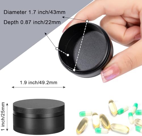 Portable Pill Case Pill Box Daily - Waterproof Single Metal Pill Organizer
