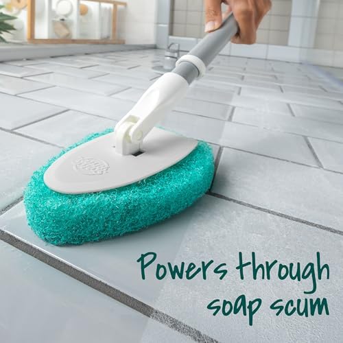 Scotch-Brite Extendable Tub & Tile Scrubber Kit, 1 Handle & 3 Scrubbers
