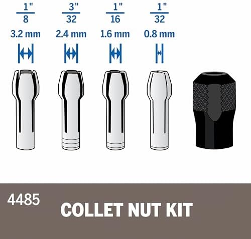 Dremel 4485 Quick Change Rotary Tool Collet Nut Set