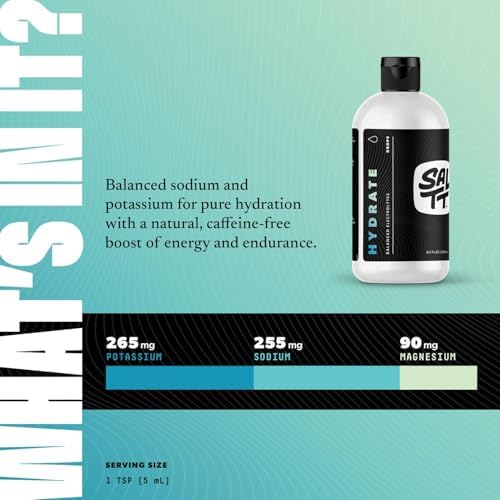 SALTT Hydrate Electrolyte Drops, Unflavored, Refill Size, 8.3 oz