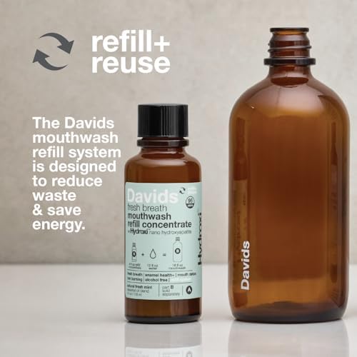 Davids Hydroxi Mouthwash Kit Remineralizing Enamel Health Mint 16 fl oz