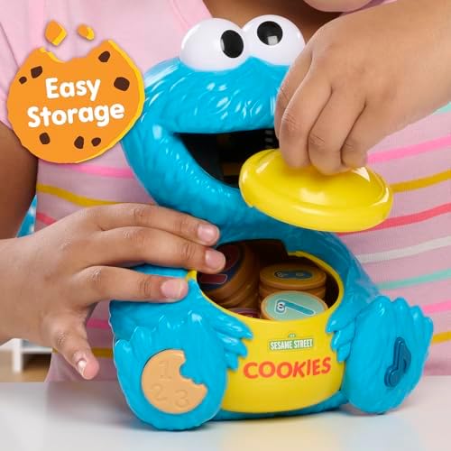 Sesame Street Cookie's Counting Jar, 12-Pieces, 20+ Phrases and Sounds, Learning and Education, Kids Toys for Ages 2 Up by Just Play