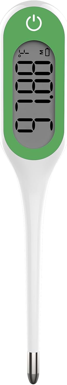 8 Seconds Basal Thermometer for Adult & Kids, Accurate & Safe Thermometer (White)