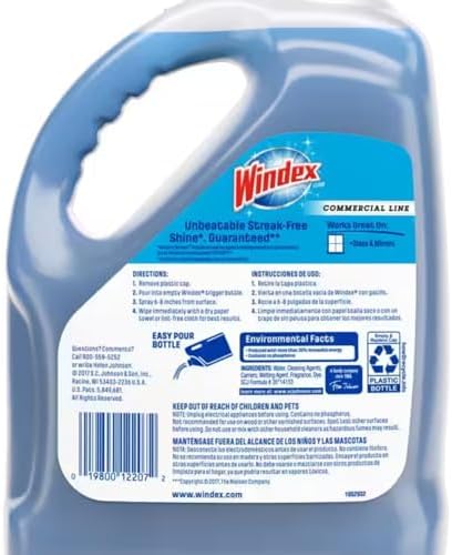 Windex 1 Gallon Refill, Glass Cleaner Refill Refill 1 Gallon Original