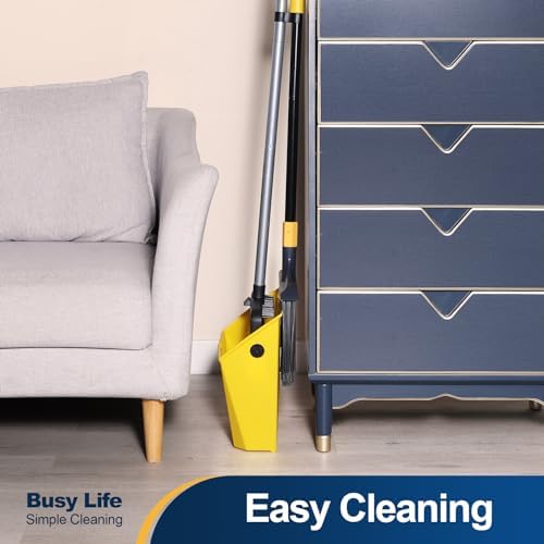 Yocada Commercial Broom and Dustpan Set with Comb Commercial Outdoor Indoor
