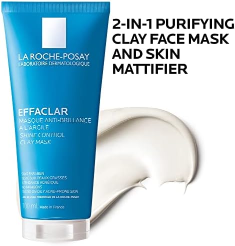 La Roche-Posay Effaclar Clay Face Mask for Oily Skin, 3.4oz