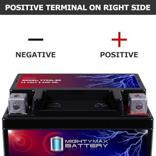 Mighty Max Battery YTX4L-BS - 12 Volt 3 AH, 50 CCA, Rechargeable Maintenance Free SLA AGM Motorcycle Battery