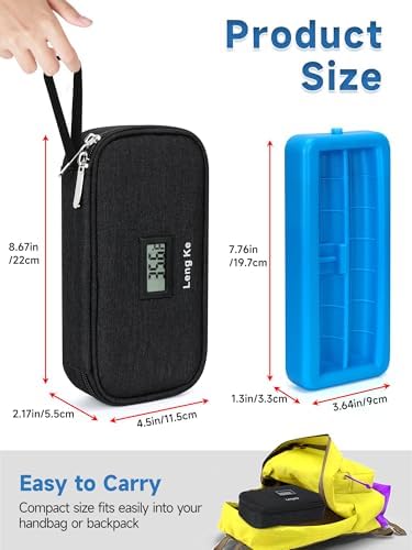 YOUSHARES Insulin & peptide Cooler Travel Case - TSA Approved,Temp Display