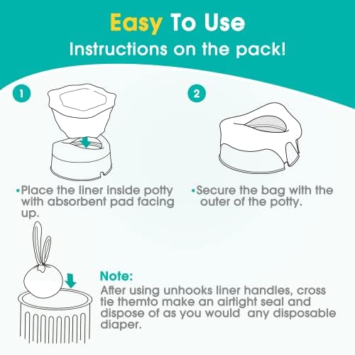 [90 Counts] Disposable Potty Liners Compatible with OXO Tot 2-in-1 Go Potty
