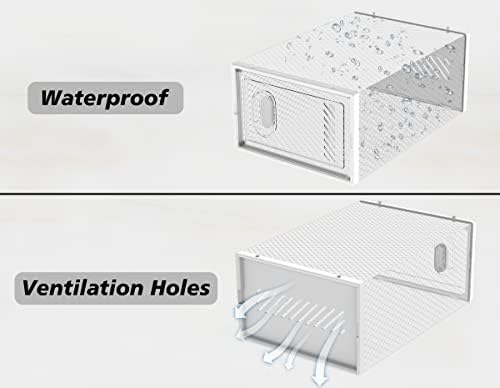 SIMPDIY Clear Shoe Storage Boxes, Stackable Shoe Organizer for Closet