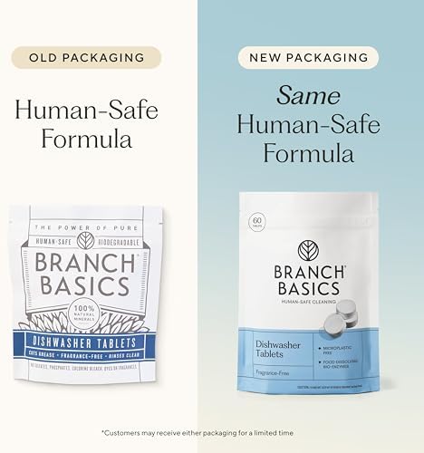 Branch Basics Dishwasher Tablets - 60 Ct | Plastic-Free Dishwasher Pods