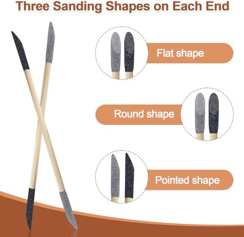 Sanding Sticks 60PCS, 120/280 Grit for Plastic Models, Wood & Resin