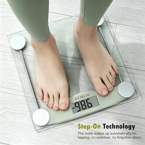 NUTRI FIT Digital Bathroom Scale for Body Weight Precision Weighing Scale
