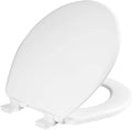 Bemis Slow Close Elongated Toilet Seat, Easy Clean Hinges, White