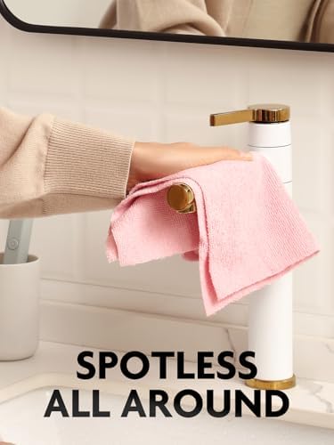 Fantasticlean Microfiber Cleaning Cloth Roll -75 Pack, 12" x 12" (Pink)