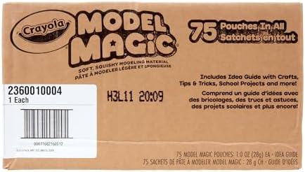 Crayola Model Magic White 75ct, 1oz Modeling Air Dry Clay Alternative