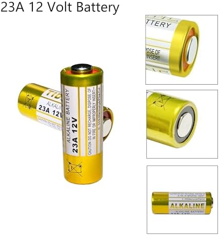 A23 12V Alkaline Battery, 23A 12 Volt, 5 Pack Long Lasting